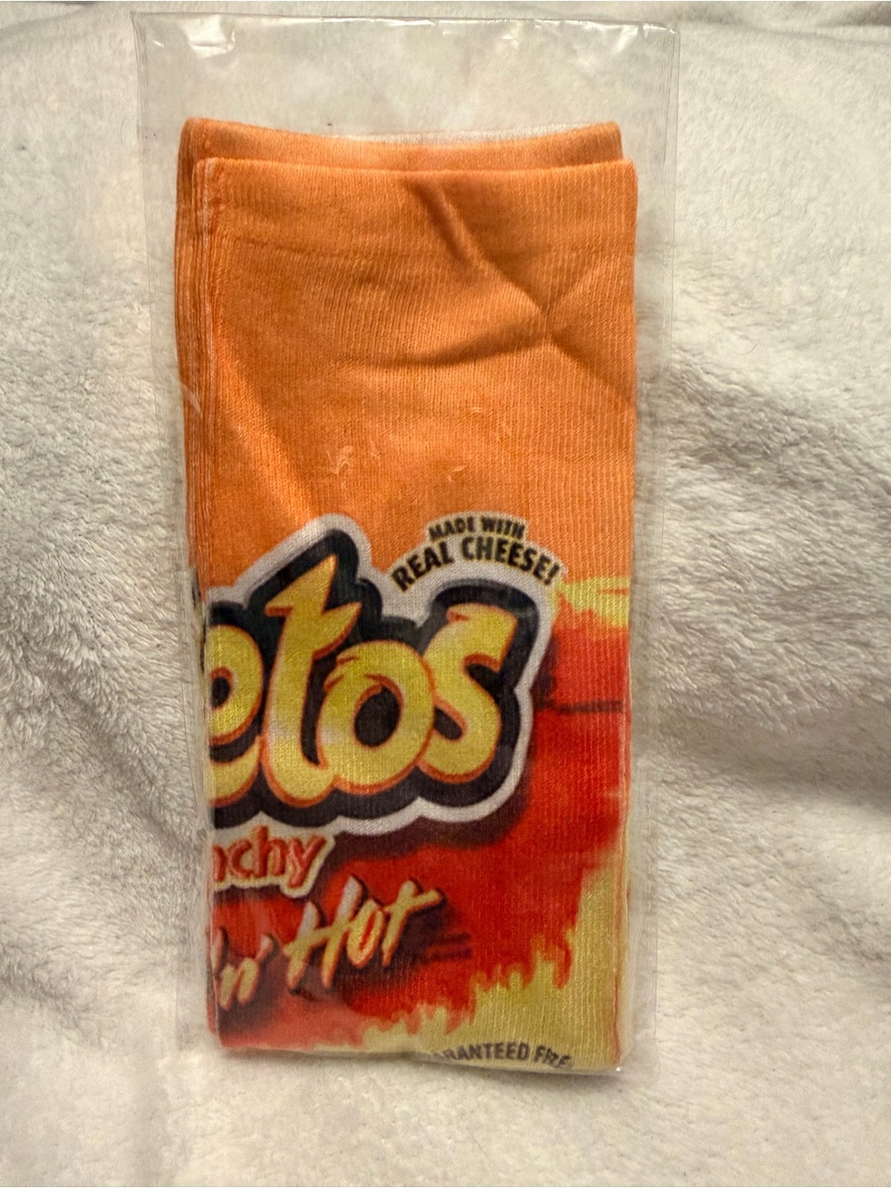 Cheetos Flamin’ Hot Graphic Crew Socks